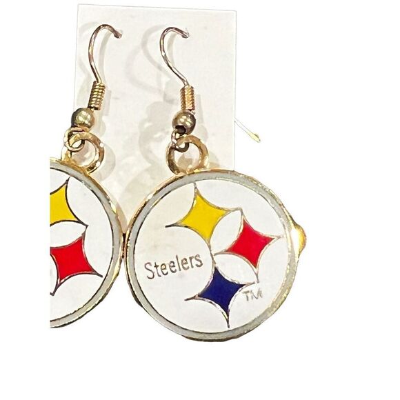 NFL Pittsburgh Steelers Team Earrings Logo Y2K - Picture 5 of 7